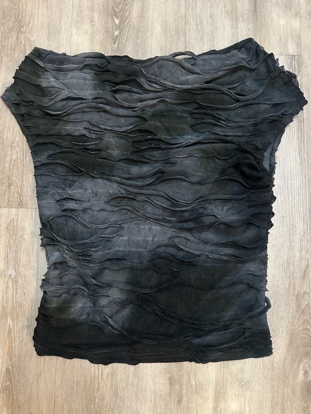 Jaded London Ruched Short Sleeve Top in Black Size 6